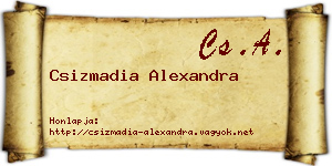 Csizmadia Alexandra névjegykártya